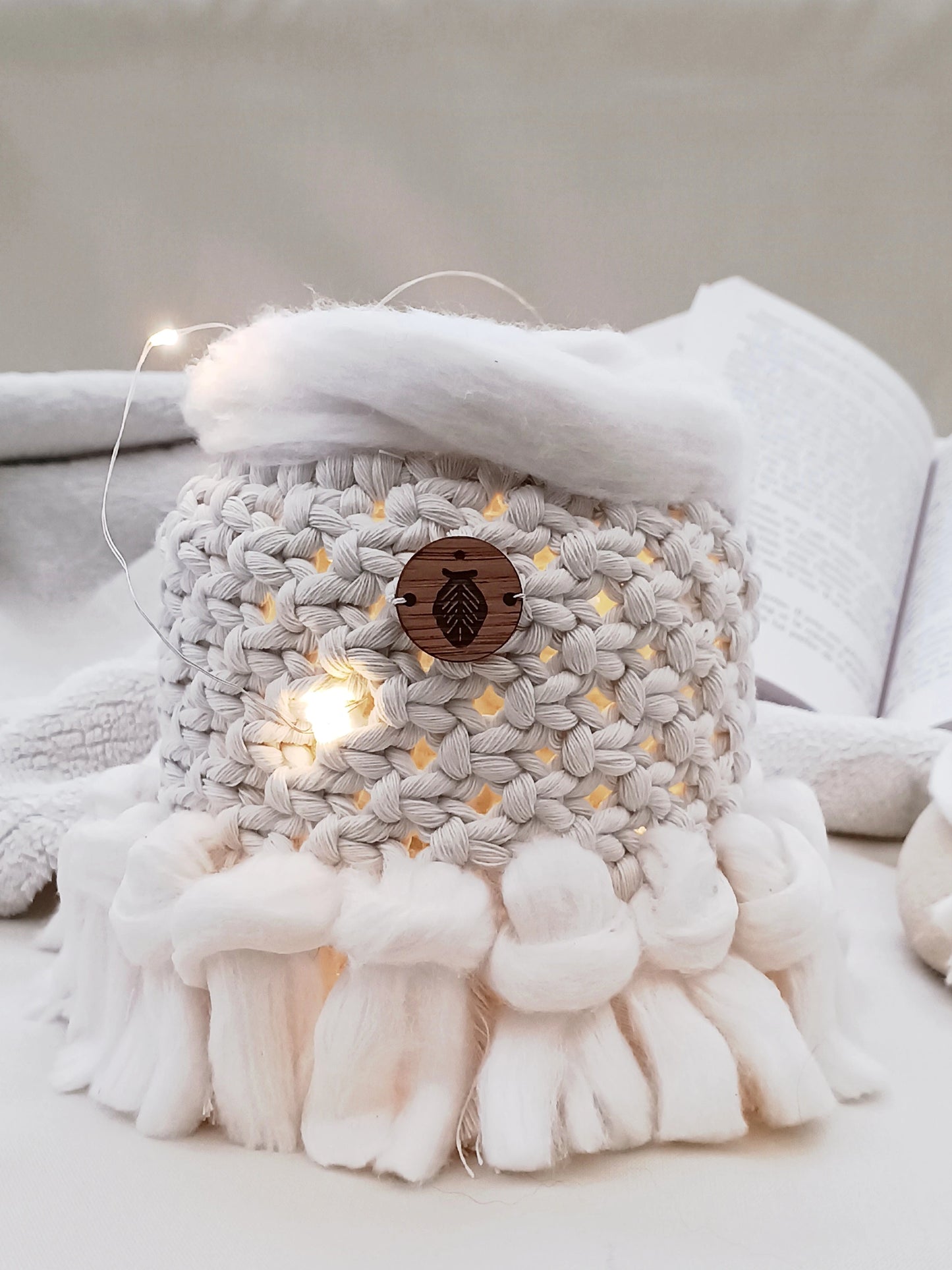 Photophore en macramé - ambiance cocooning