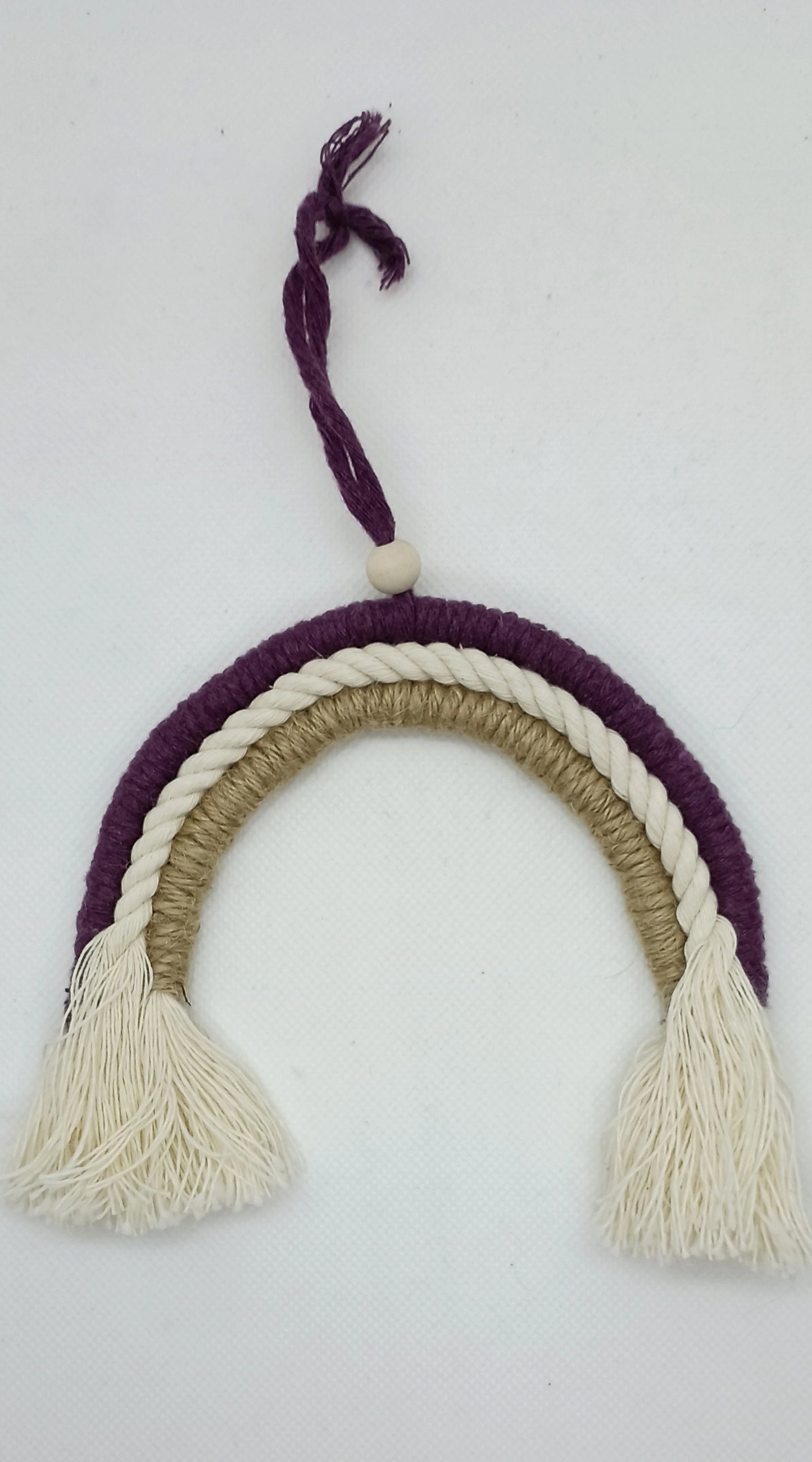 Arc-en-ciel en macramé - Fin de série à prix réduit - Décoration chambre enfant