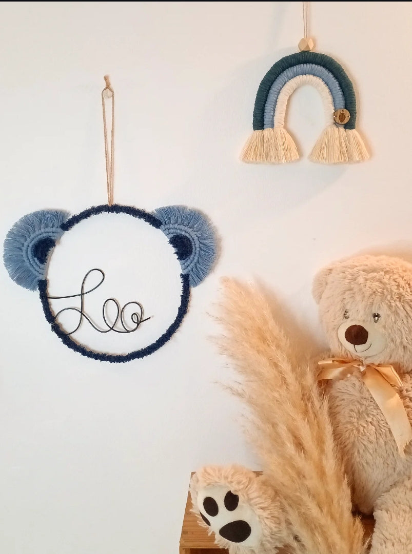 Arc-en-ciel en macramé - Décoration bohème pour chambre d'enfant