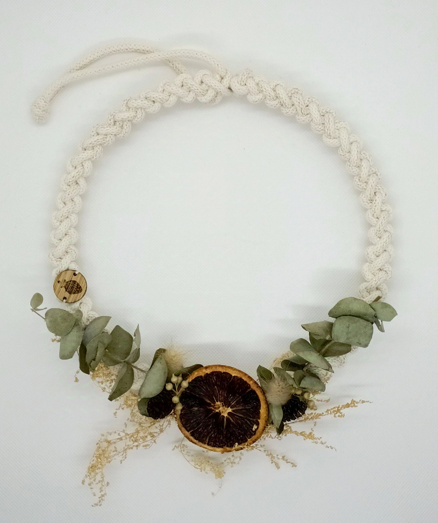 Couronne de Noël en macramé - fait main et personnalisable