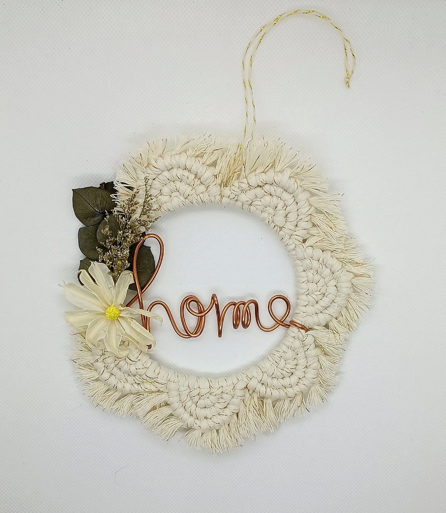 Mini mandala en macramé