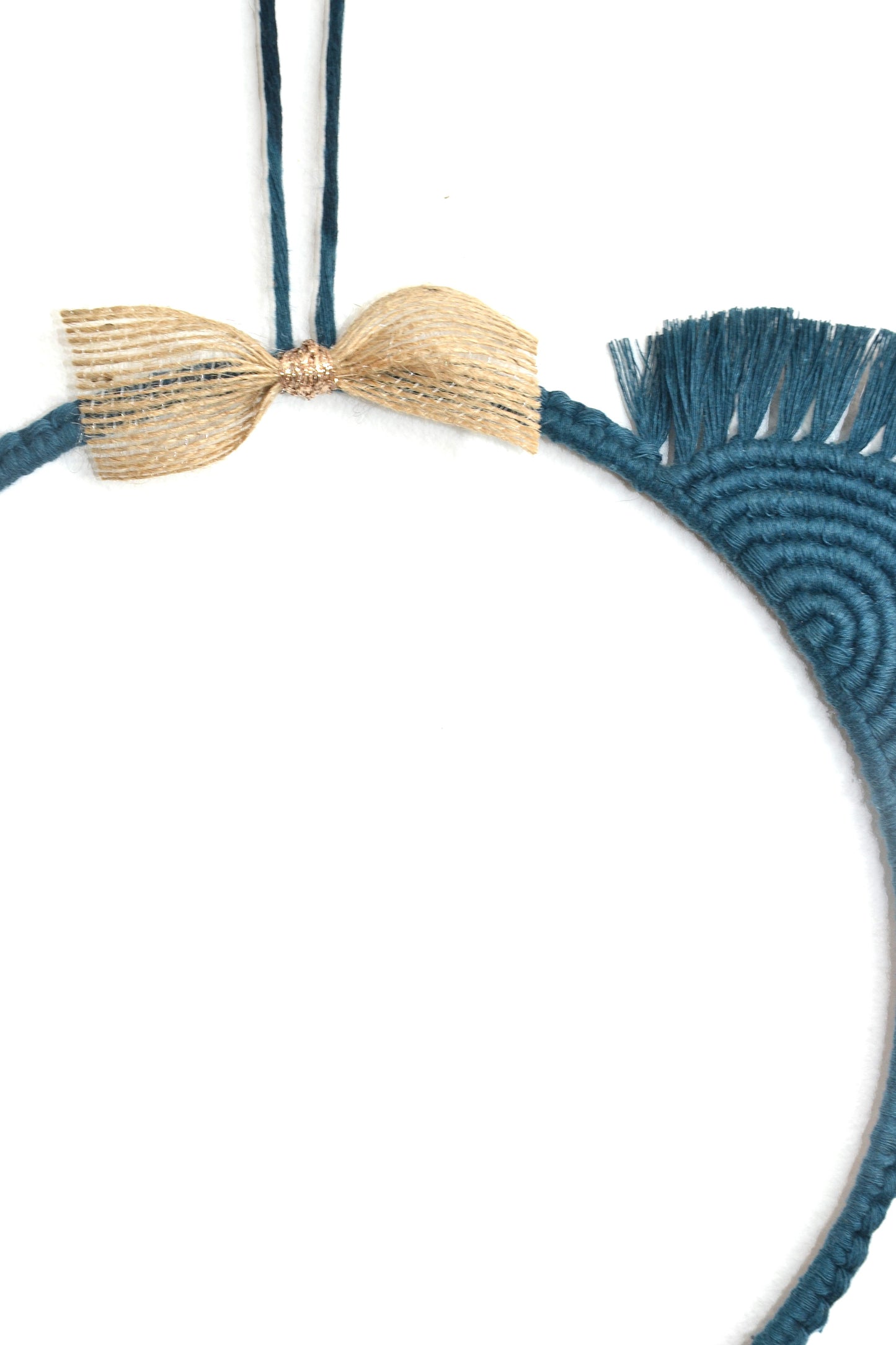 Tête d'ourson en macramé - prénom personnalisable - Décoration murale chambre bébé enfant
