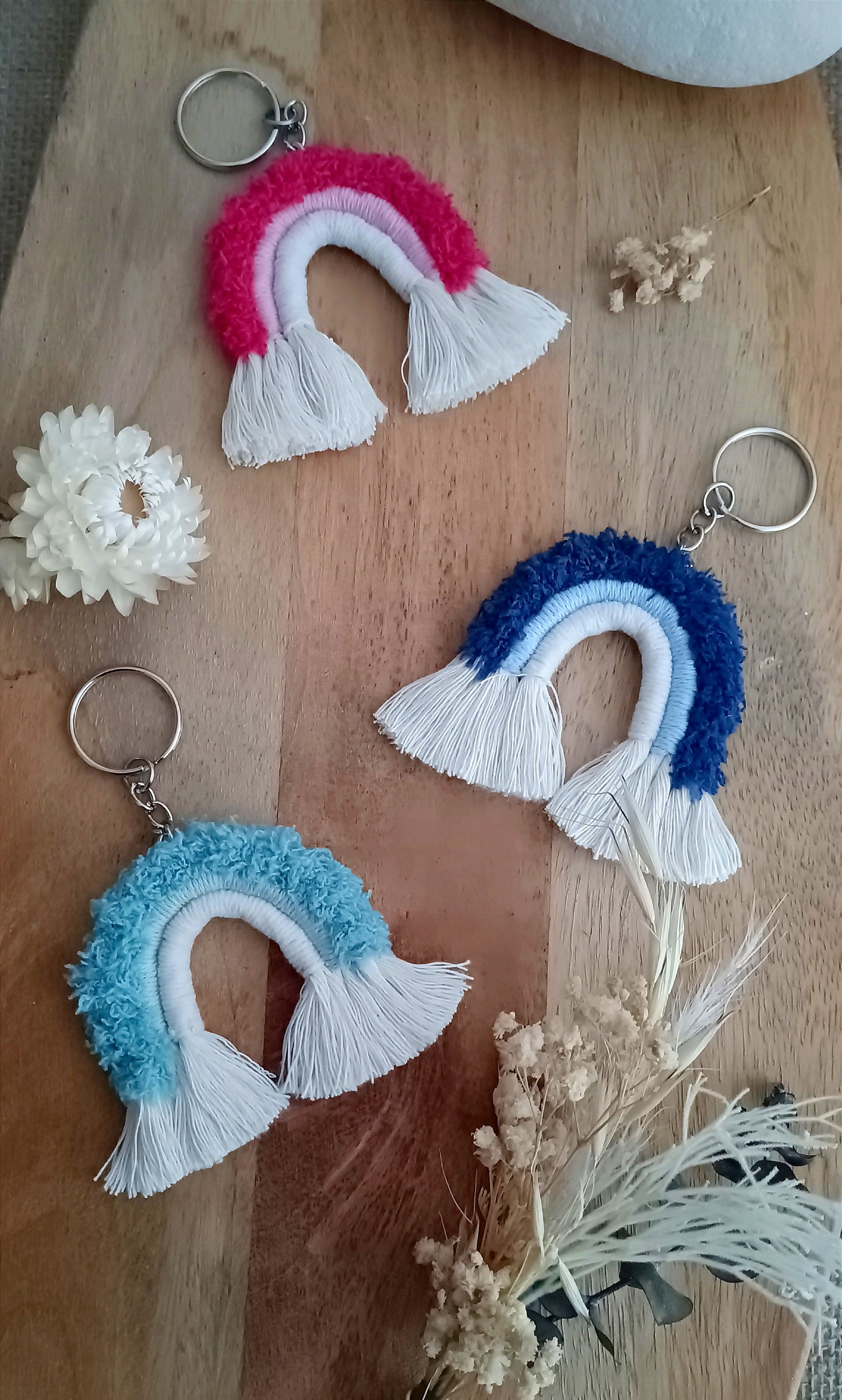 Porte-clefs arc-en-ciel