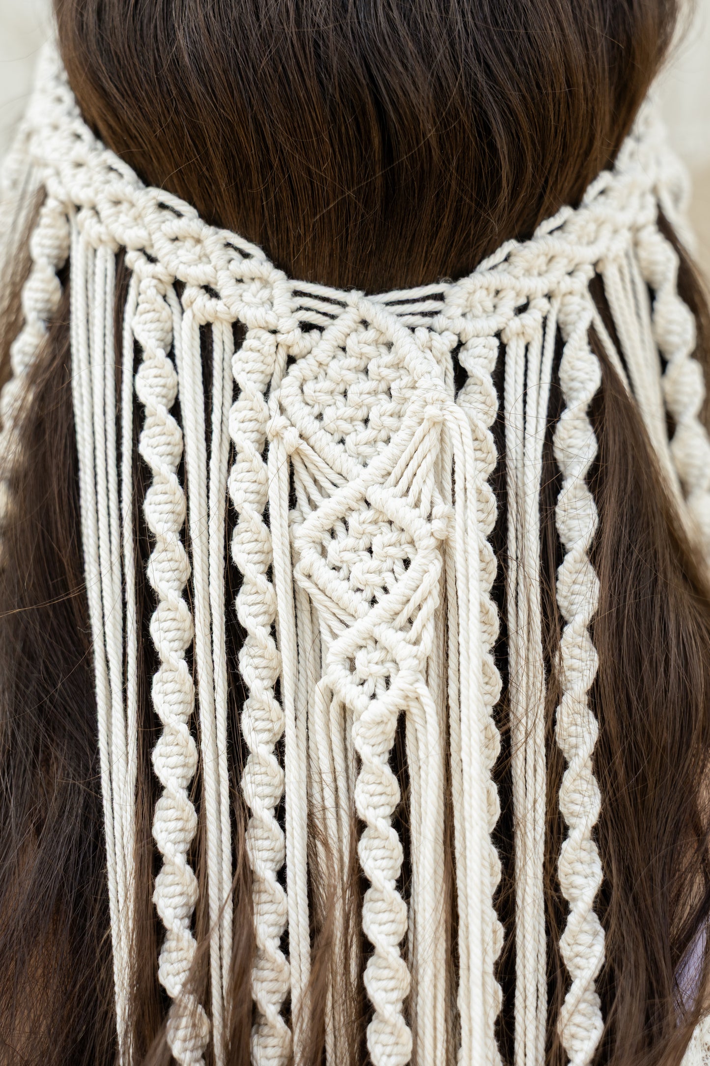 Voile pour cheveux en macramé - Mariage et évènements - Mariée et/ou demoiselle d'honneur