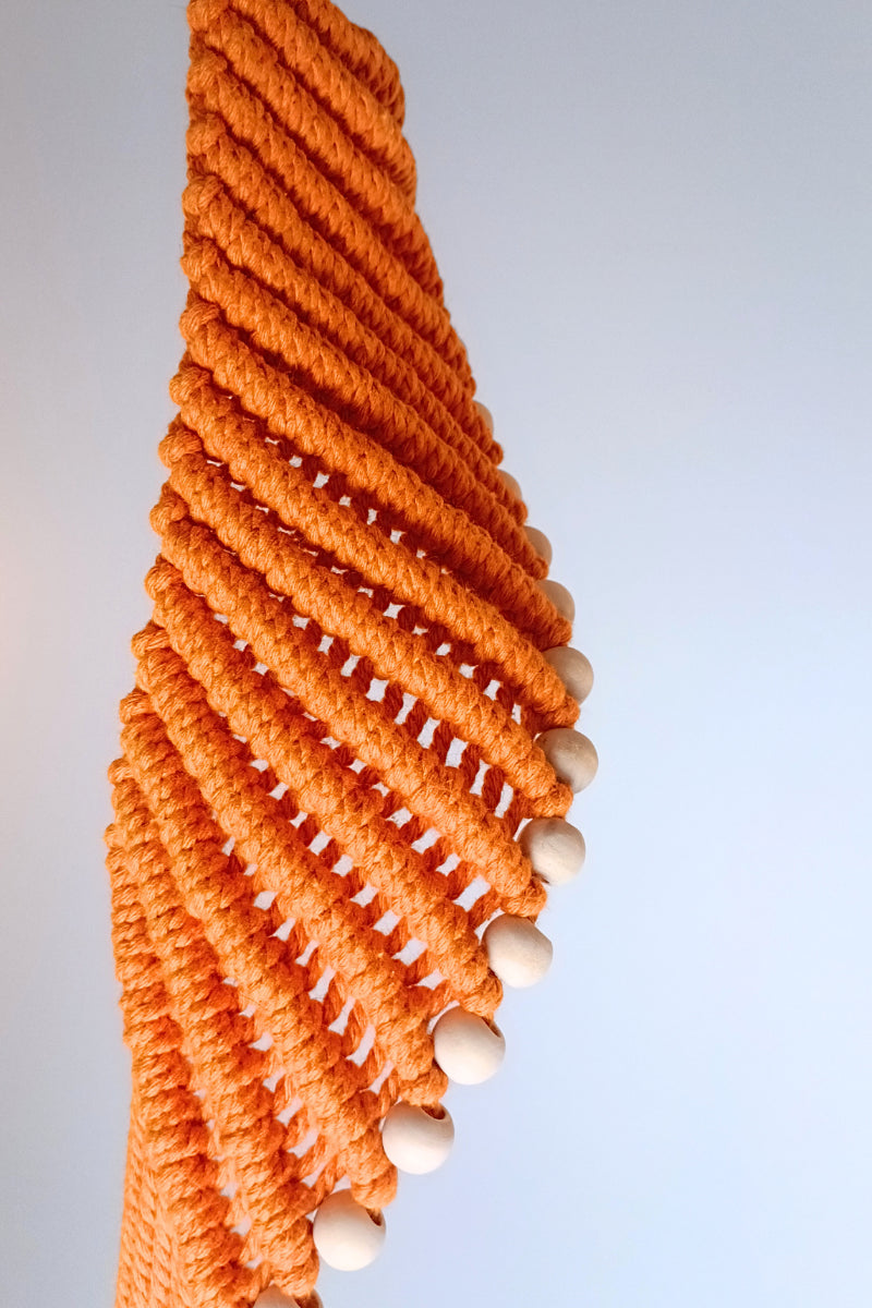Suspension pour plante en macramé - Motif spirale