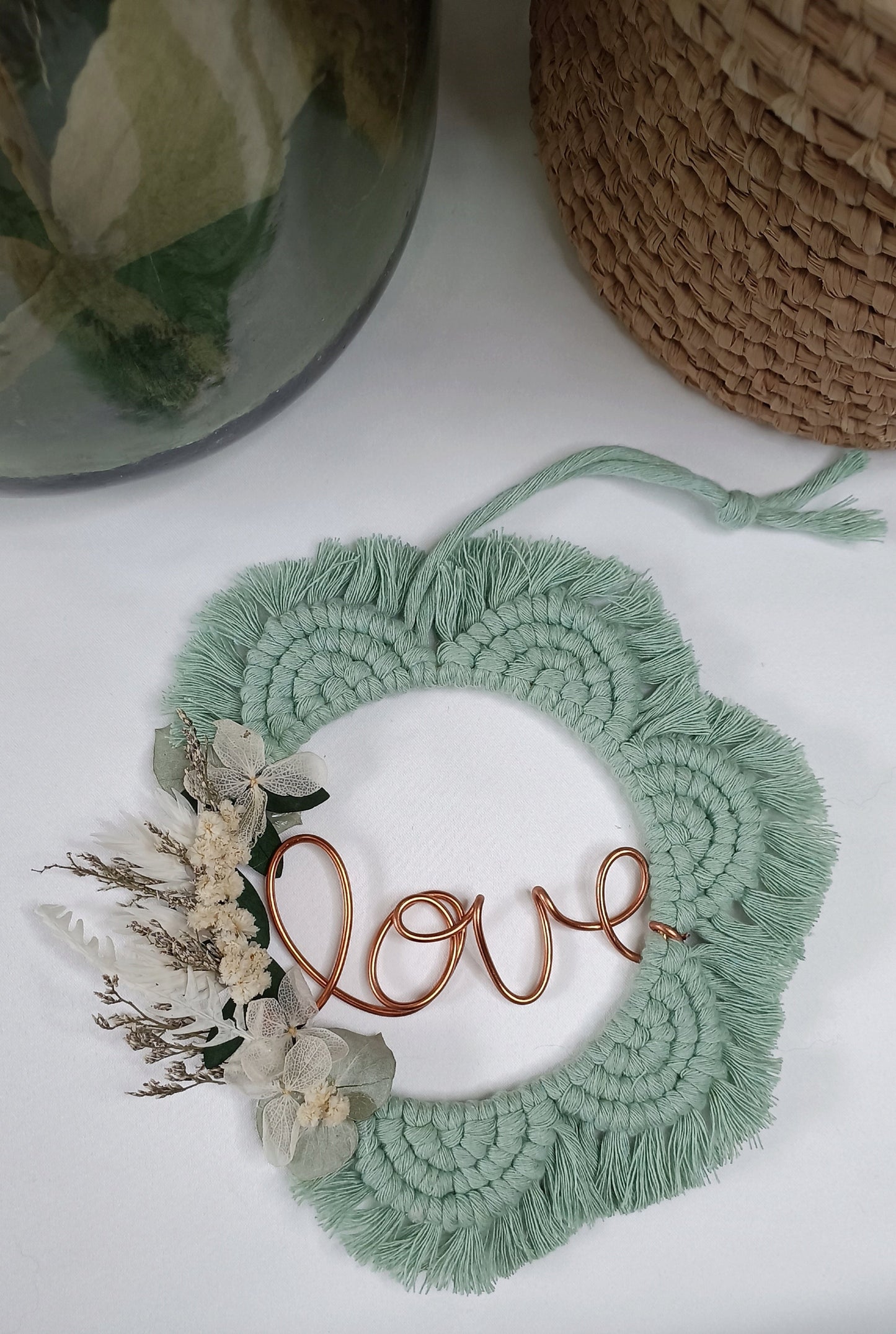 Mini mandala en macramé