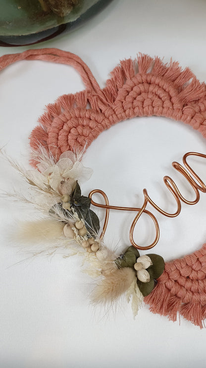 Mini mandala en macramé