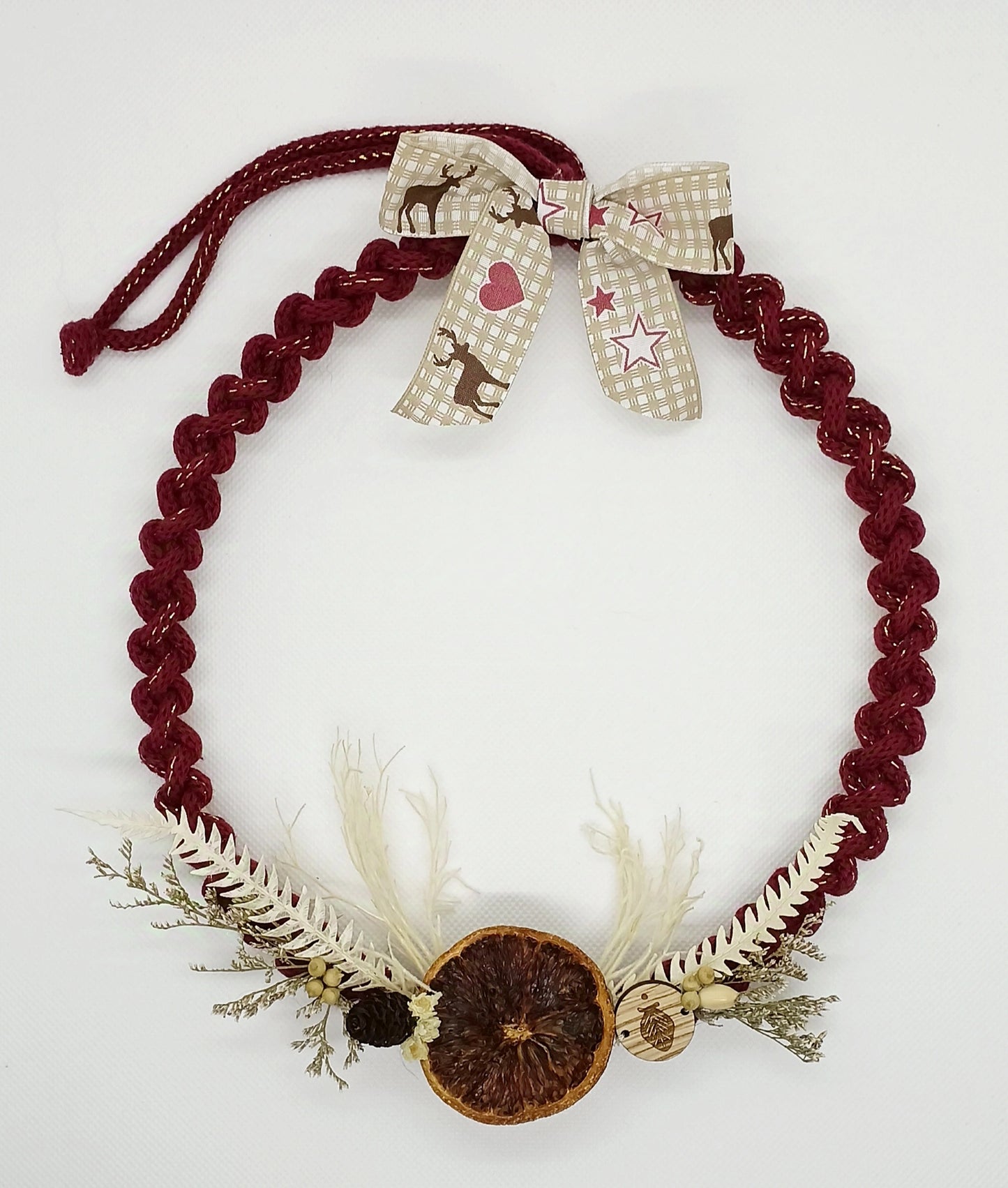Couronne de Noël en macramé