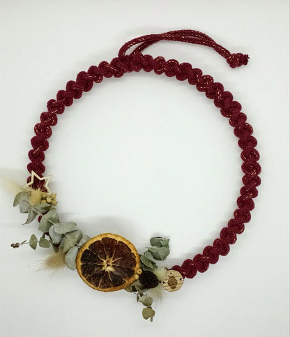 Couronne de Noël en macramé