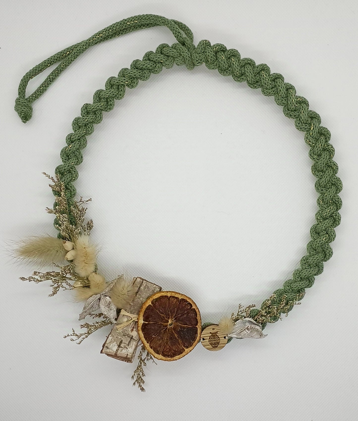Couronne de Noël en macramé