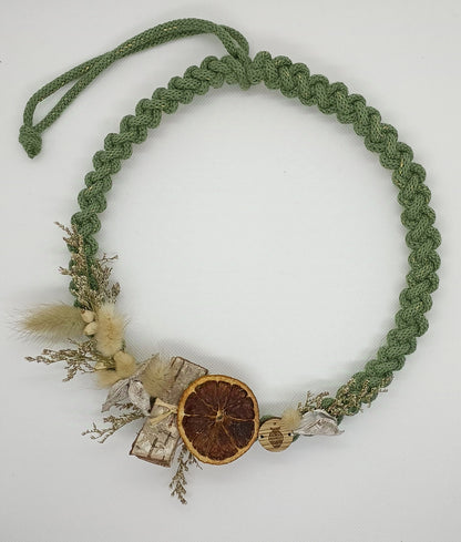 Couronne de Noël en macramé