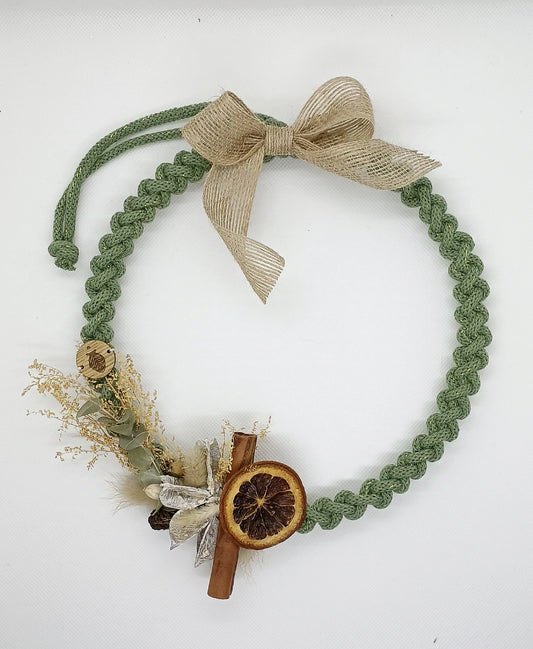 Couronne de Noël en macramé