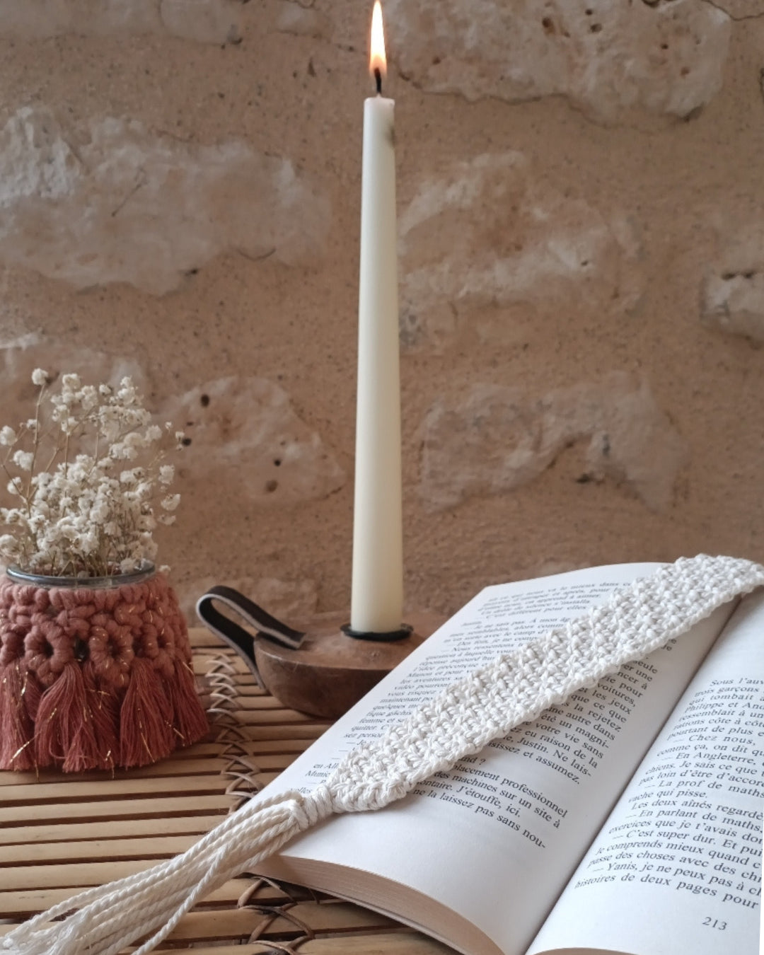 Marque-page bohème en macramé - Elegant, raffiné et durable