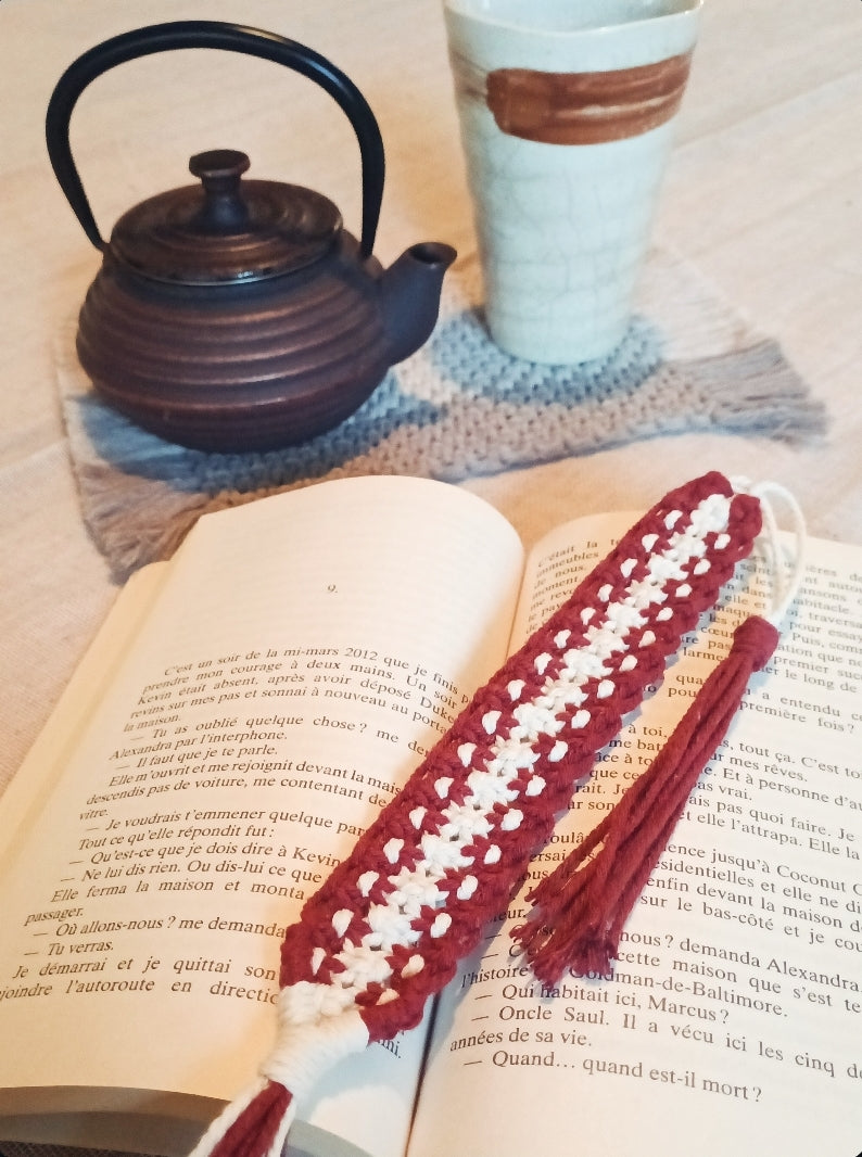 Marque-page bohème en macramé - Elegant, raffiné et durable