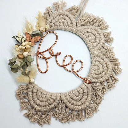 Mini mandala en macramé