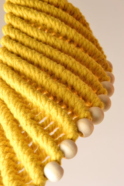 Suspension pour plante en macramé - Motif spirale